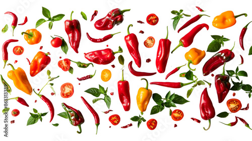 Wallpaper Mural Hot Peppers on transparent background Torontodigital.ca