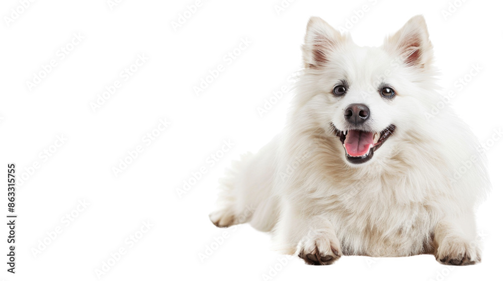 Fototapeta premium American Eskimo Dog on transparent background