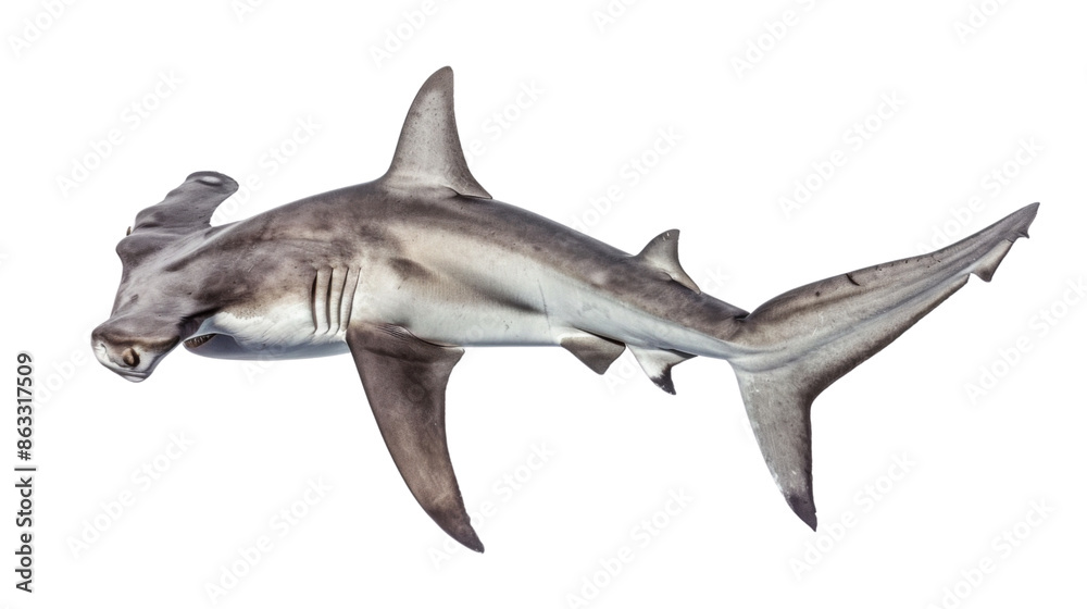 Fototapeta premium Hammerhead Shark on white background