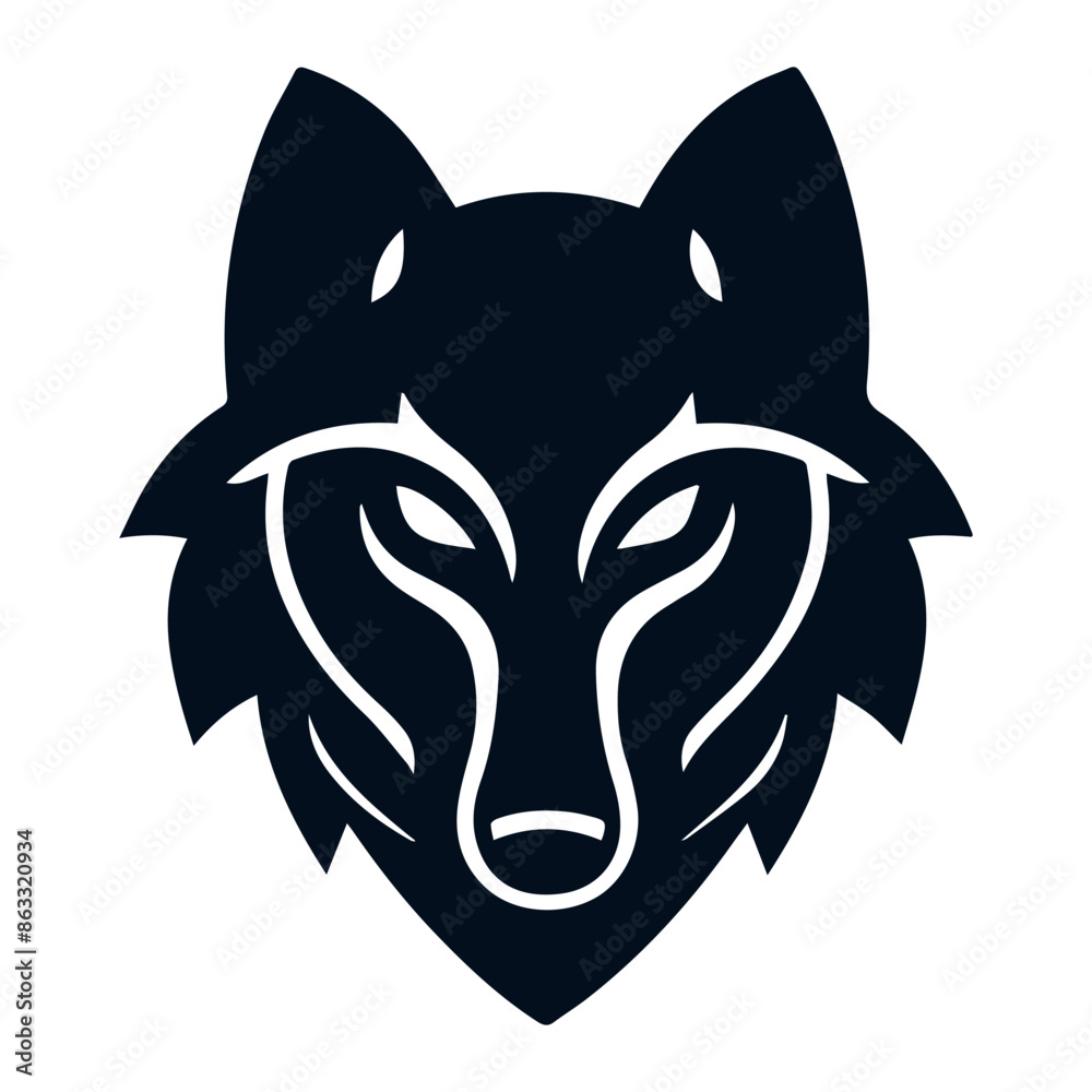 Wolf head logo silhouette vector art Wolf head logo silhouette vector art