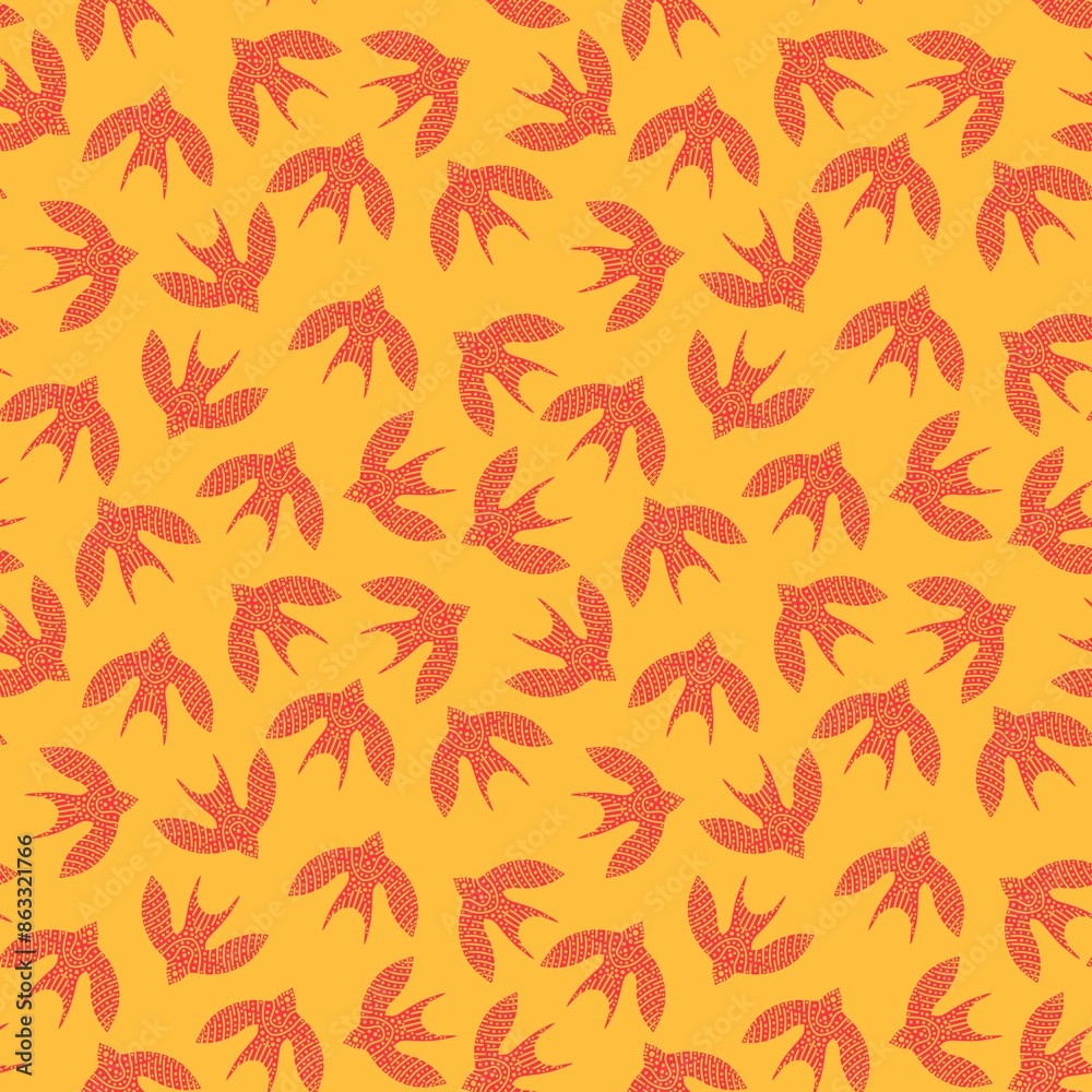 Ethnic birds seamless Ukraine pattern for wrapping paper and fabrics and linens Ethnic birds seamless Ukraine pattern for wrapping paper and fabrics and linens