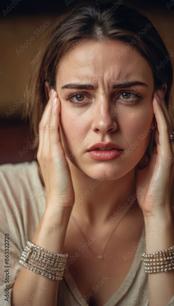woman with headache woman with headache