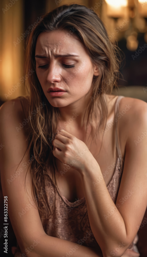 Fototapeta premium woman with headache