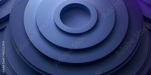 Wallpaper Mural Clean and simple 3d render illustration. Abstract rings background for business presentation. Radial bright pattern concept. Modern surface texture Torontodigital.ca