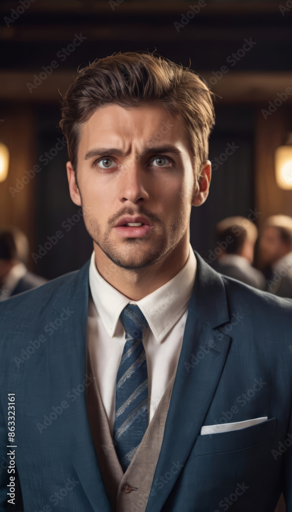 portrait of businessman shocked portrait of businessman shocked