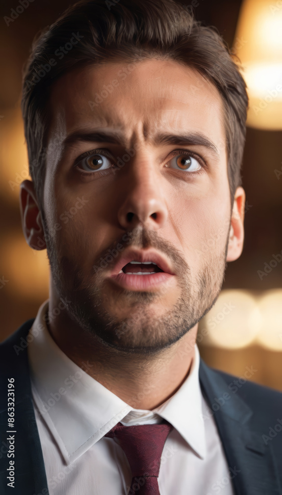 portrait of businessman shocked portrait of businessman shocked