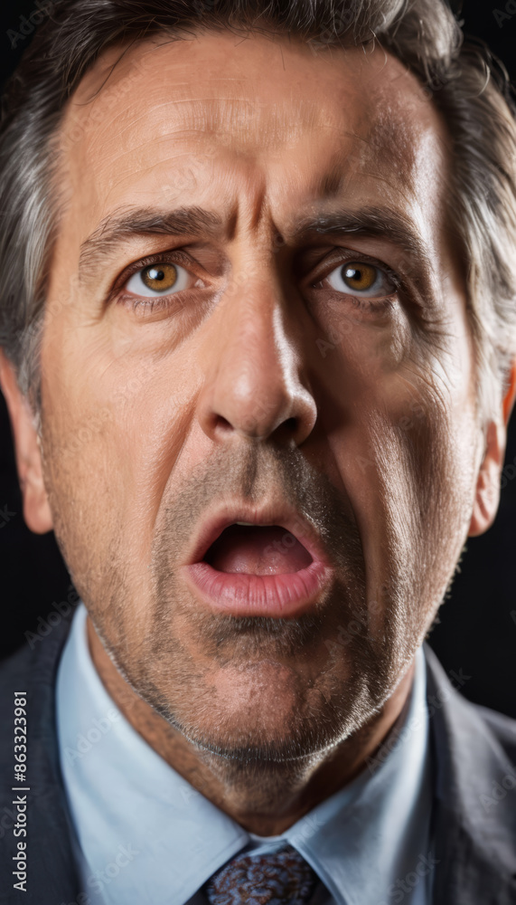 Fototapeta premium portrait of businessman shocked