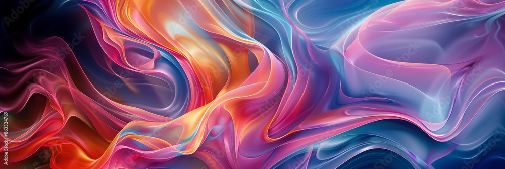 Swirling multicolored abstract background with smooth lines Swirling multicolored abstract background with smooth lines