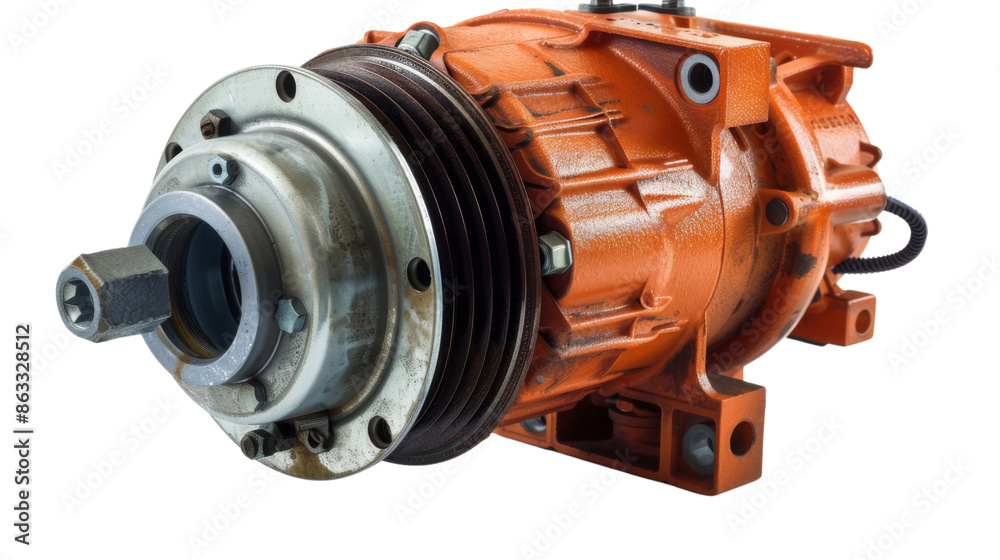 Electric motor on transparent background Electric motor on transparent background