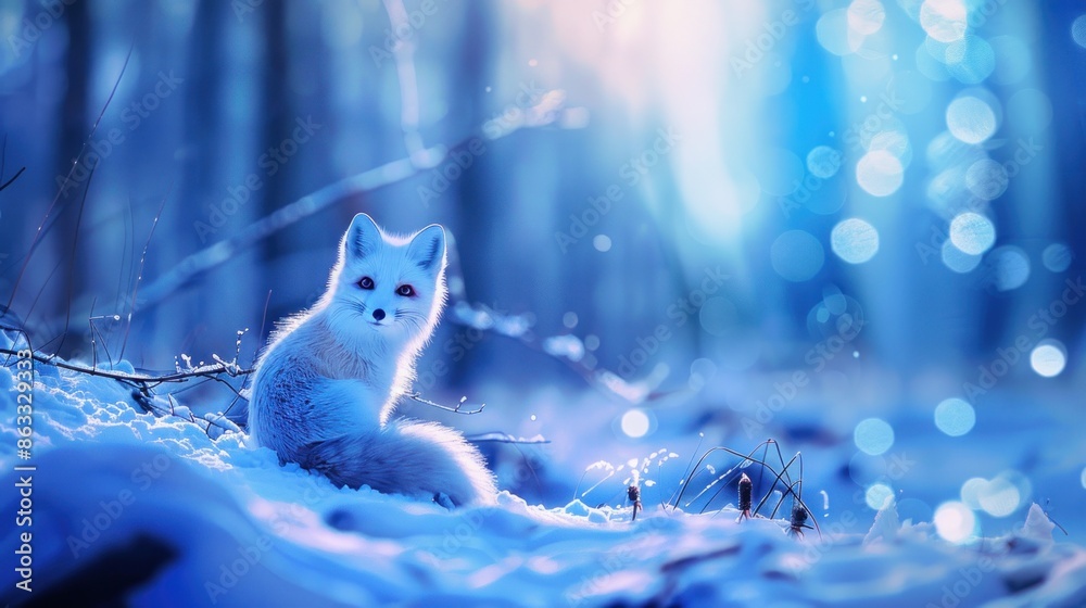 Arctic Fox in a Winter Wonderland