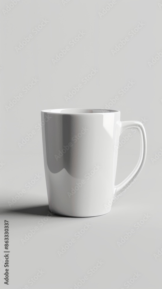 Obraz premium Mockup Display Reference. A White Mug with Copy Space