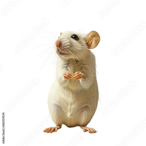 rat on white background