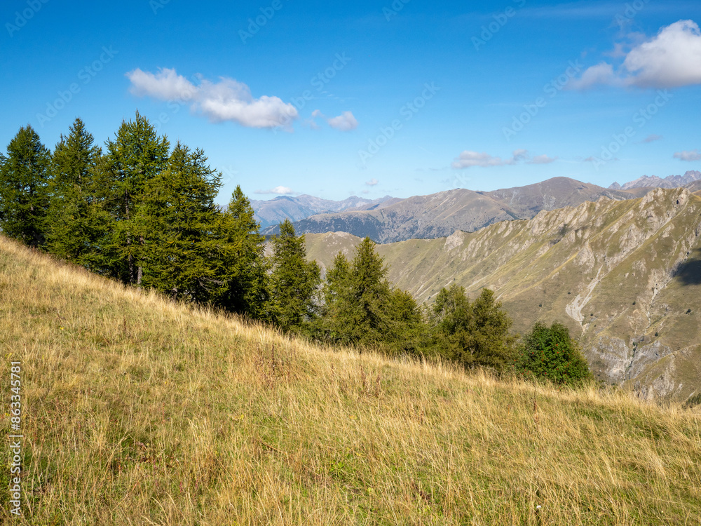 view on the mountains in the Southern French Alp on a sunny late summer day view on the mountains in the Southern French Alp on a sunny late summer day