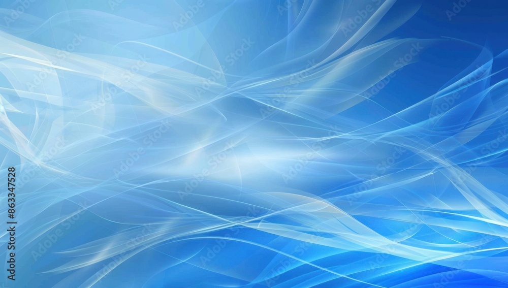 Abstract blue background with geometric lines and curves Generative AI Abstract blue background with geometric lines and curves Generative AI