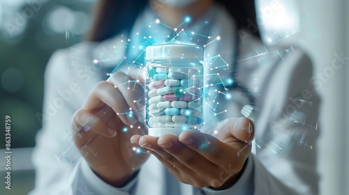 Holographic medication adherence system providing patients visual reminders instructions taking their medications rigorous image inspection of holographic medication management in future patient care