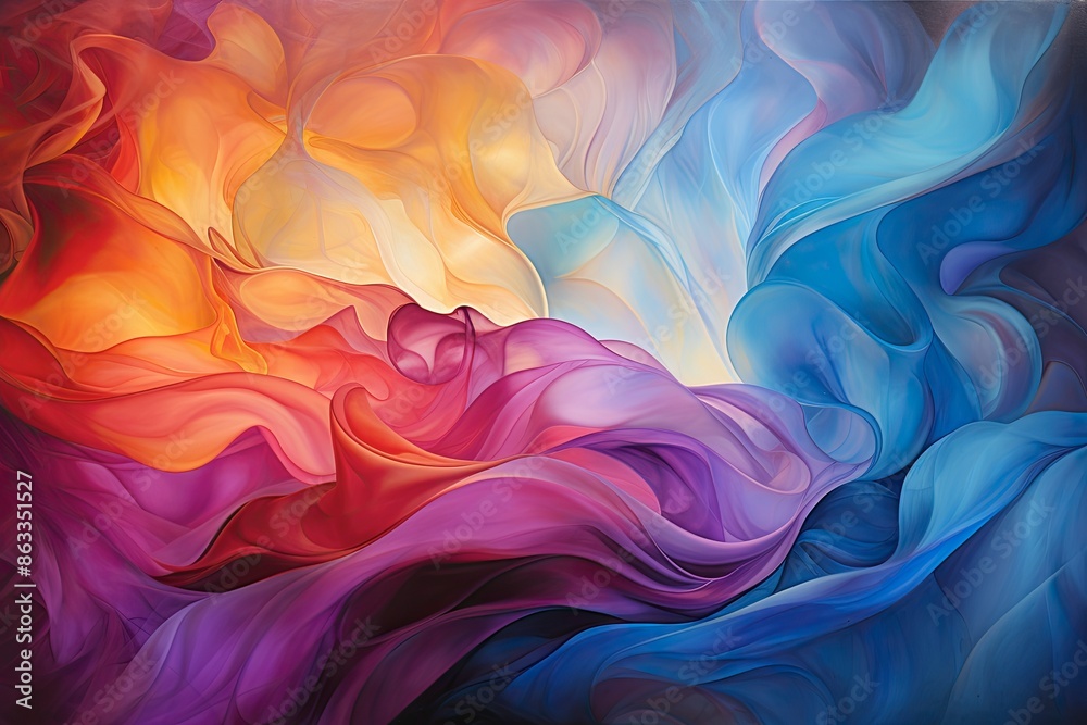 Obraz premium The artist's mastery of light and shadow brings the painting to life, casting dynamic plays of illumination that breathe warmth