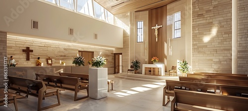 Hospital chapel providing a quiet place for patients and families thorough image investigation of hospital chapels and their design