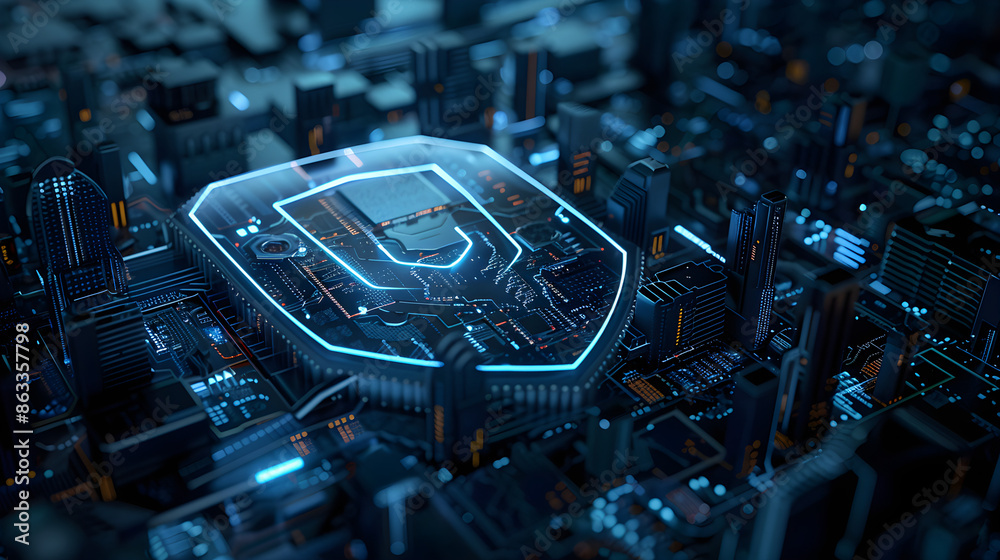 Naklejka premium Wzmacnianie Cyfrowych Obrony Cybernetycznych przeciwko Zaawansowanym Zagrożeniom za Pomocą Innowacyjnych Technologii Ochronnych