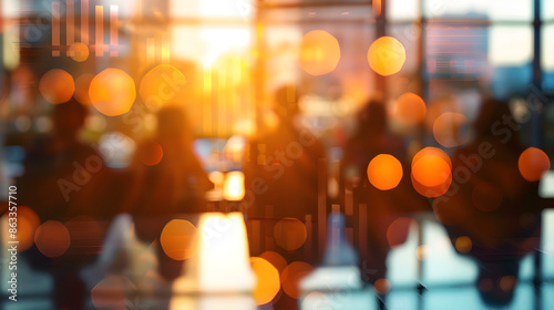 Wallpaper Mural 흐릿한 사무실 활동이 있는 회의실에서의 집중된 비즈니스 토론 Torontodigital.ca