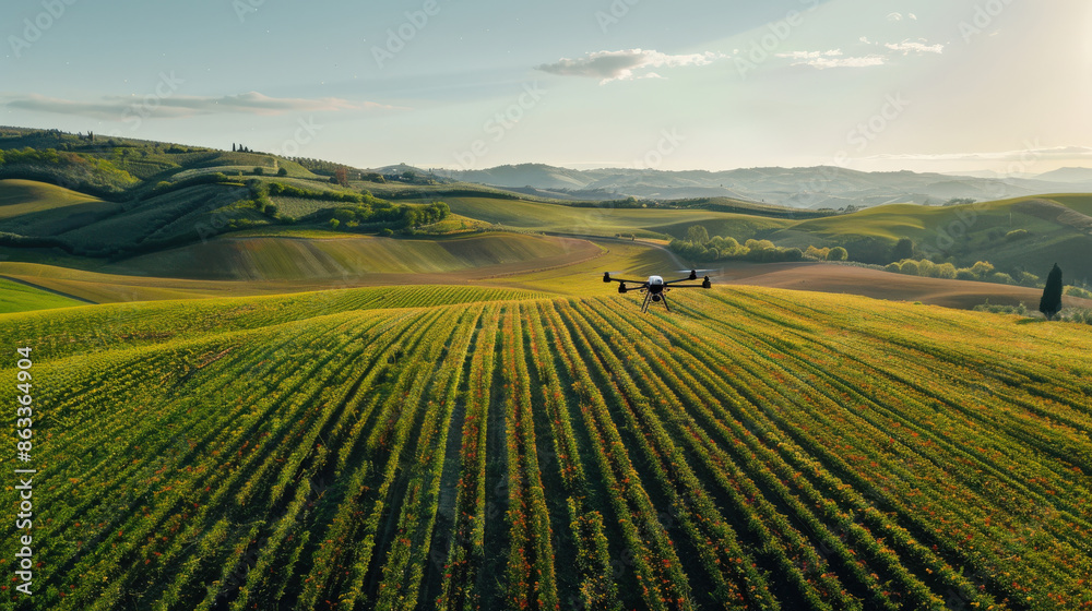 Title, description, keywordsAerial View of Rolling Farmland at Sunset,A breathtaking aerial view of expansive, rolling farmlands with a drone hovering over the fields during sunset.,aerial Title, description, keywordsAerial View of Rolling Farmland at Sunset,A breathtaking aerial view of expansive, rolling farmlands with a drone hovering over the fields during sunset.,aerial