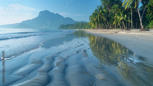 At borneo bako national park in Malaysia, you can see sand patterns in the landscape photo