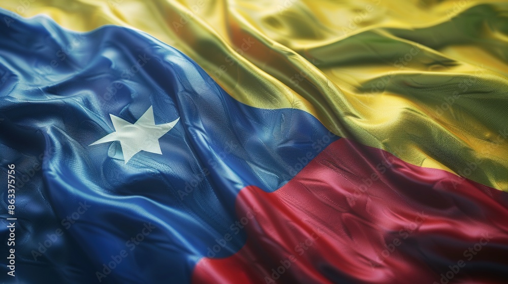 3D High-Detail Venezuela Flag: National Symbol of South America