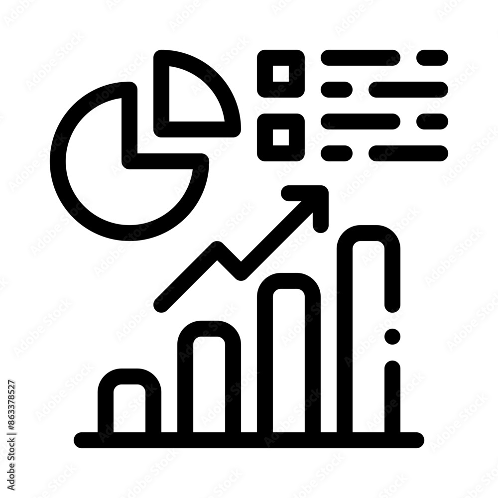market analysis line icon market analysis line icon