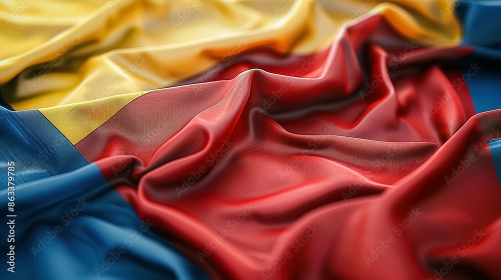 Venezuela Flag in High Detail: 3D Representation of the South American Nation's Emblem Venezuela Flag in High Detail: 3D Representation of the South American Nation's Emblem