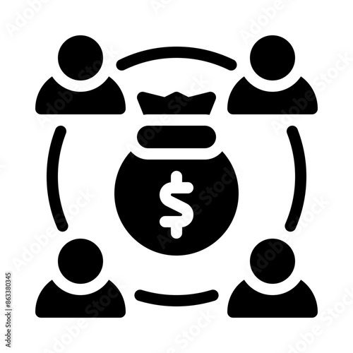 collaboration glyph icon