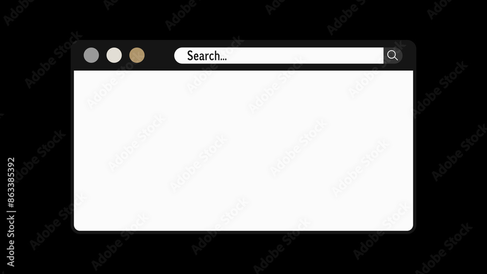 ウェブ検索のフレームのイラスト　背景透過バージョン
