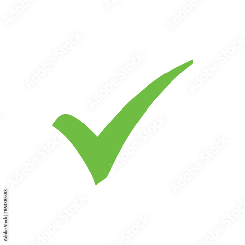 Right check mark green icon. Approved select choose design.
