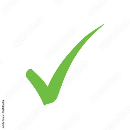 Right check mark green icon. Approved select choose design.