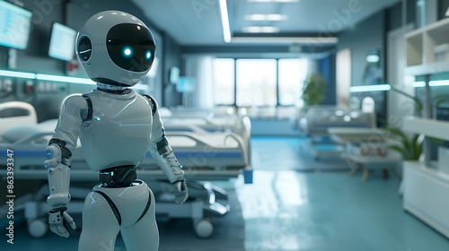 Voicecontrolled AI assistant assisting healthcare professionals with patient care tasks exhaustive visual investigation of AIdriven hospital support systems in the future