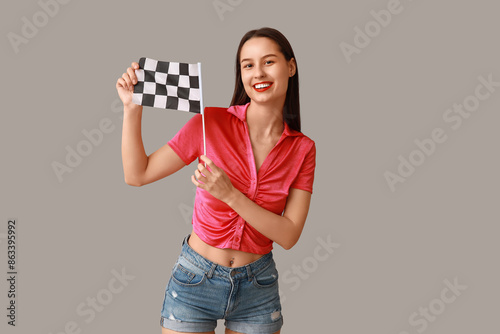 Beautiful young woman with ...