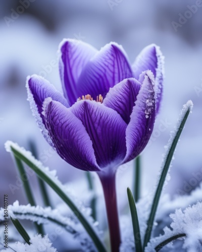 Purple Crocus Peace photo