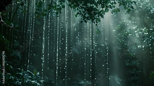 The air was thick with humidity droplets of water hanging in the atmosphere like small crystals.