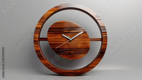 Modern Wooden Wall Clock with Unique Circular Design