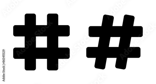 Hashtag icon vector isolated on white background. hashtag vector icon