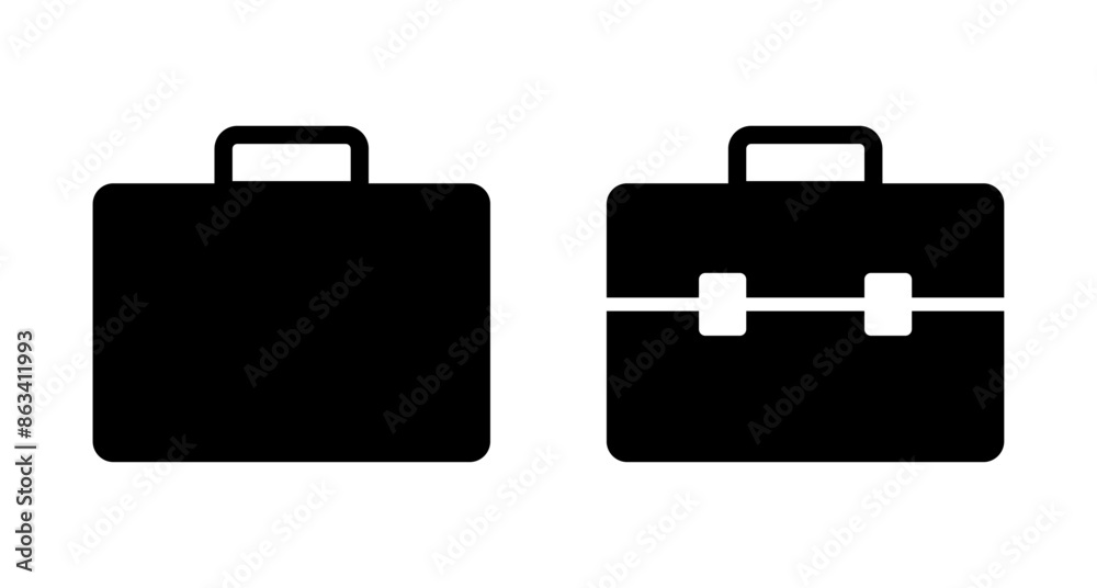 Briefcase icon vector isolated on white background. Briefcase vector icon Briefcase icon vector isolated on white background. Briefcase vector icon