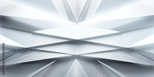 Abstract background white color with geometric 3D texture and light leaks