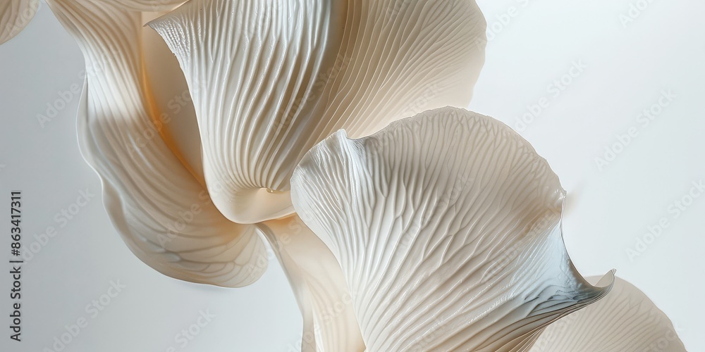 An artistic macro photograph highlighting the intricate patterns and textures of a white orchid's petals An artistic macro photograph highlighting the intricate patterns and textures of a white orchid's petals