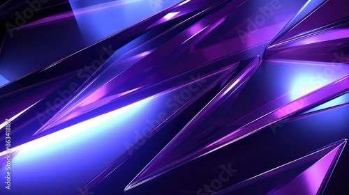 Abstract background blue color with geometric 3D texture and light leaks