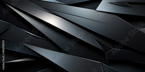 Abstract background black color with geometric 3D texture and light leaks