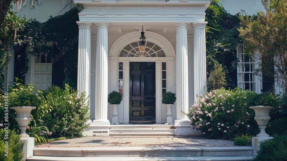 Obraz premium The home s white entrance