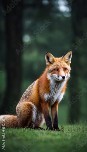 Red Fox in a Forest