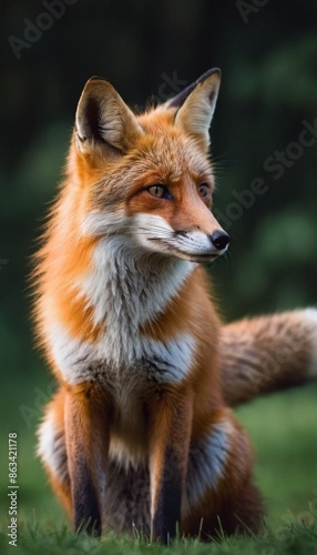 Red Fox in a Forest