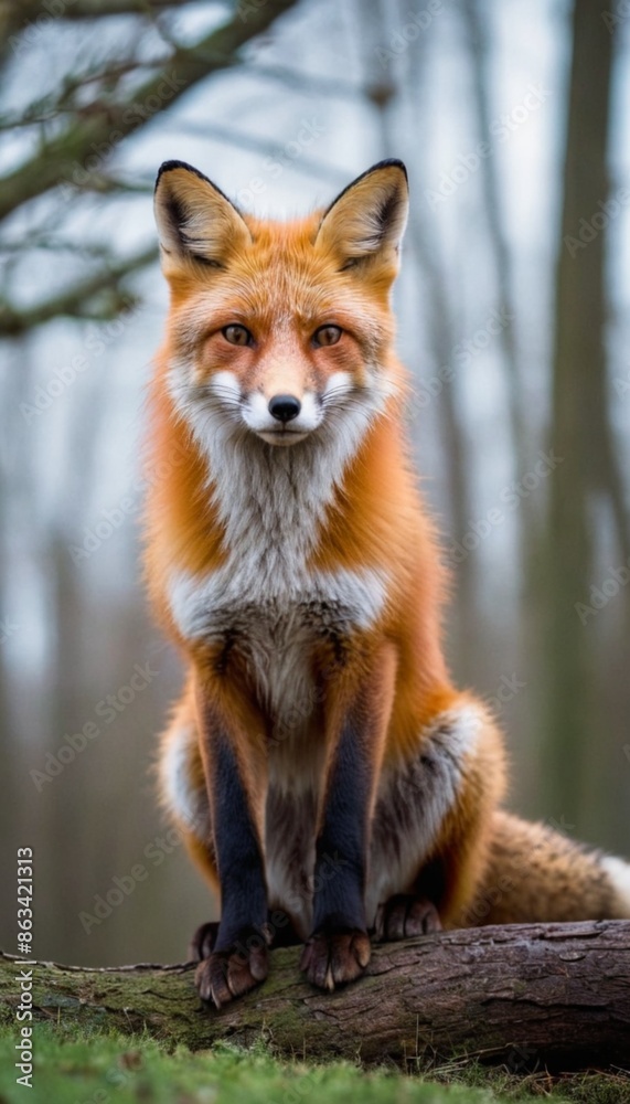 Red Fox in a Forest