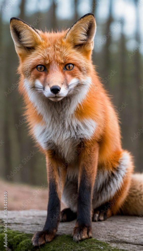 Fototapeta premium Red Fox in a Forest