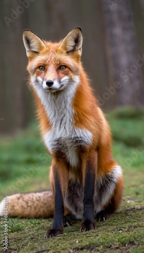 Red Fox in a Forest