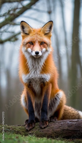 Red Fox in a Forest